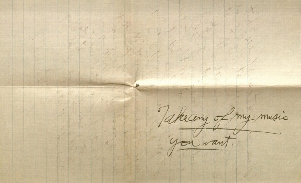 Image of Forrest W. Bassett's letter to Ava Marie Shaw, August 26, 1917