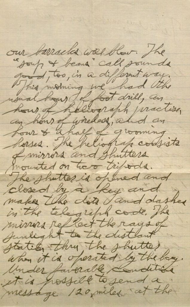 Image of Forrest W. Bassett's letter to Ava Marie Shaw, August 29, 1917
