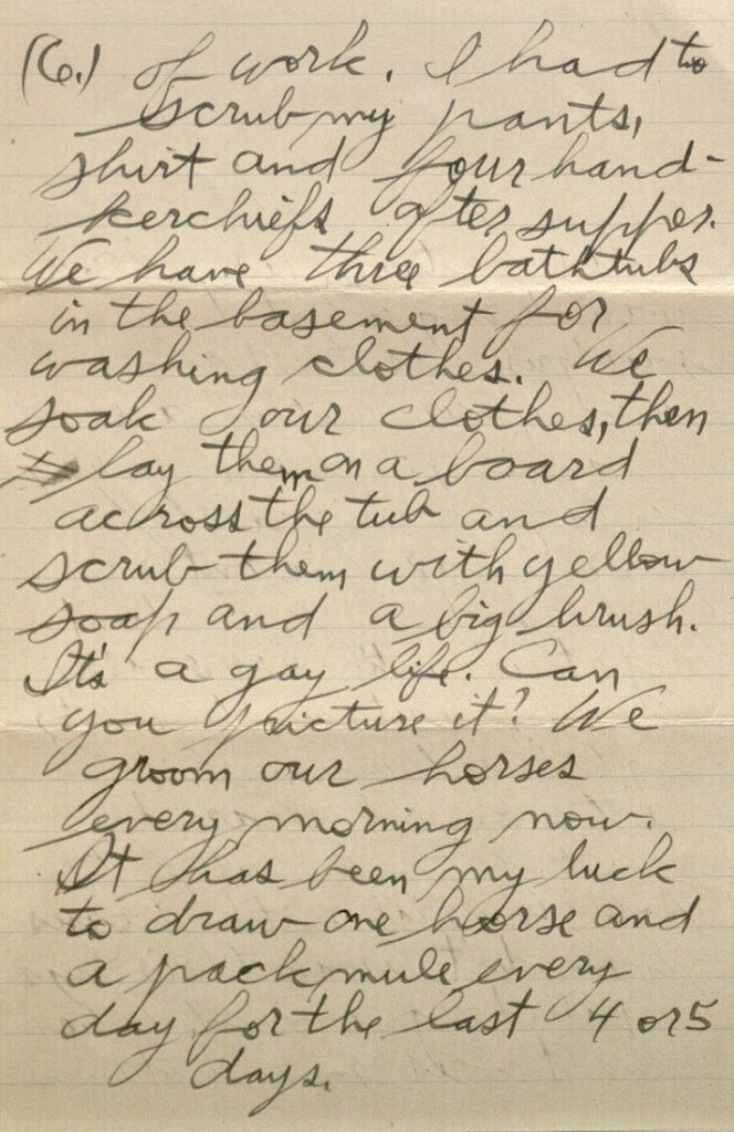 Image of Forrest W. Bassett's letter to Ava Marie Shaw, September 5, 1917