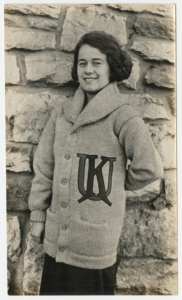 Photograph of a Women's Rifle Club member, 1925