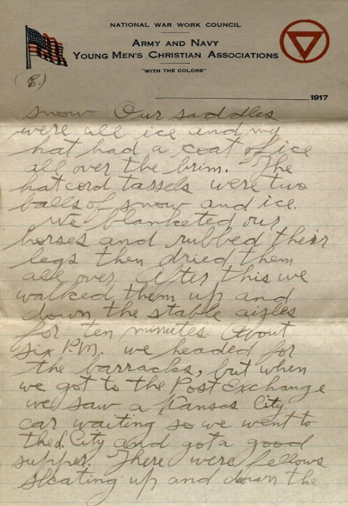 Image of Forrest W. Bassett's letter to Ava Marie Shaw, January 5, 1918
