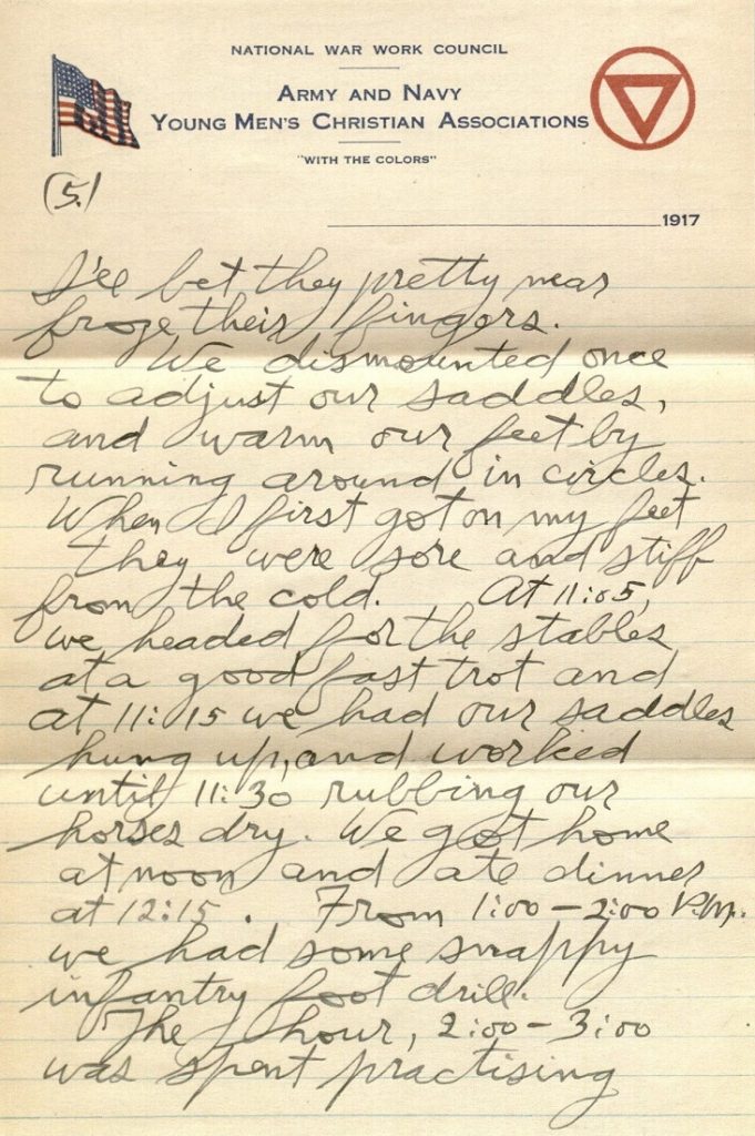 Image of Forrest W. Bassett's letter to Ava Marie Shaw, December 6, 1917