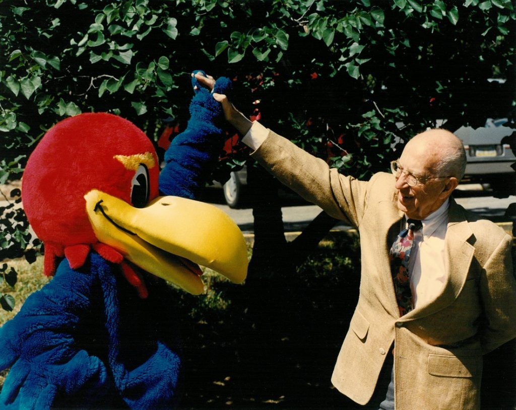 Photograph of Hal Sandy with Baby Jay, undated