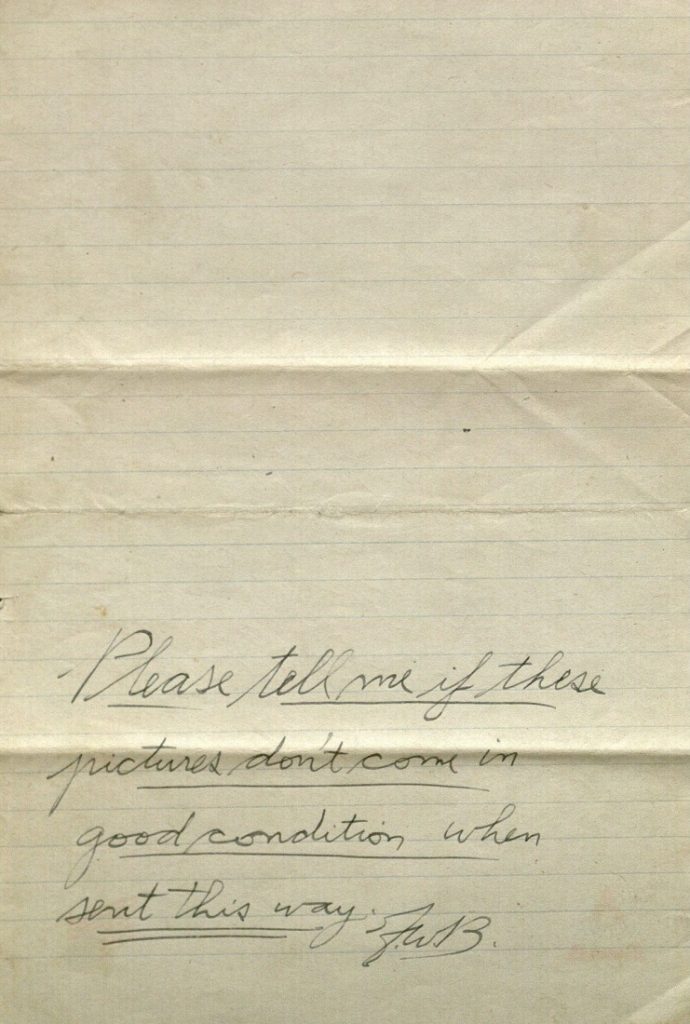 Image of Forrest W. Bassett's letter to Ava Marie Shaw, April 30, 1918