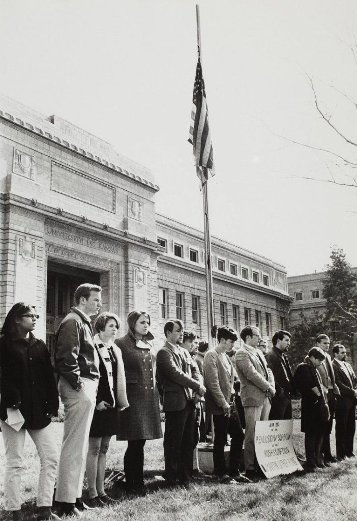 Photograph of a Martin Luther King, Jr. assassination demonstration, 1968