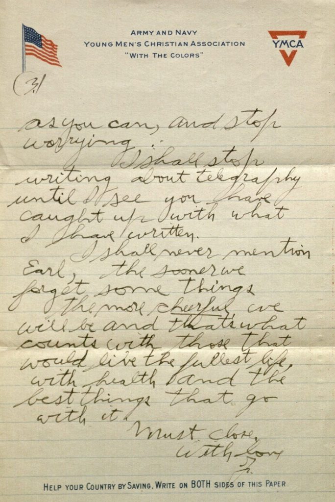 Image of Forrest W. Bassett's letter to Ava Marie Shaw, May 14, 1918