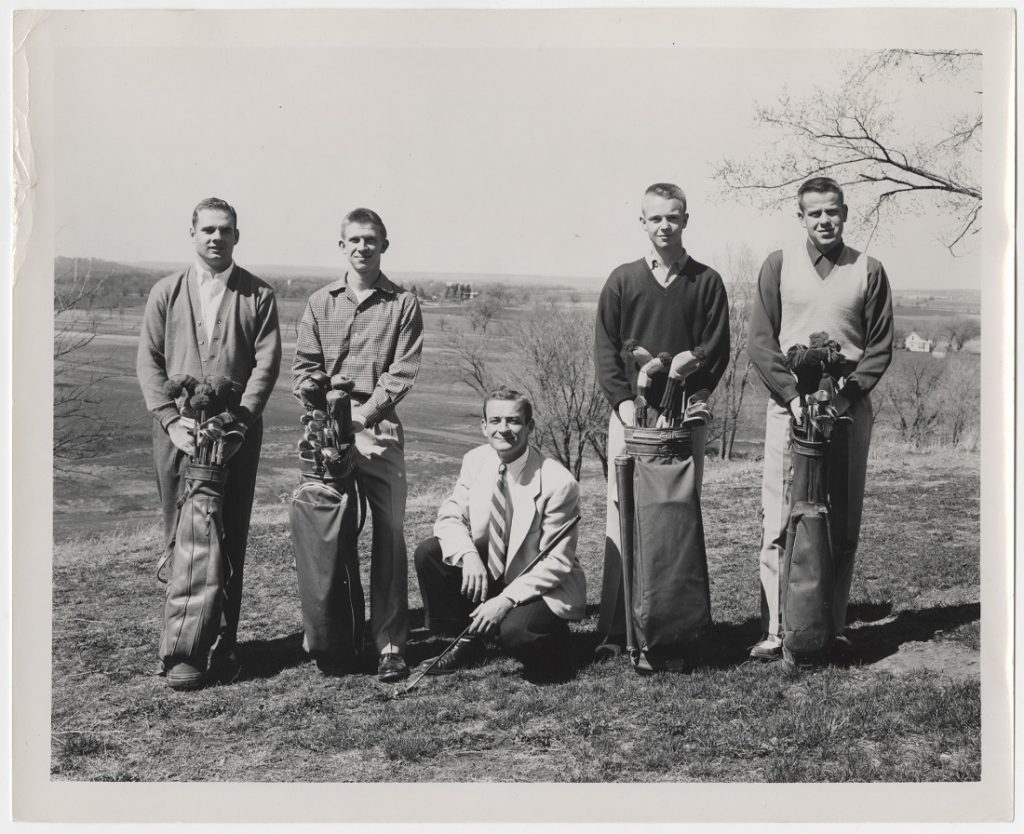 Photograph of the KU men's golf team, 1950s