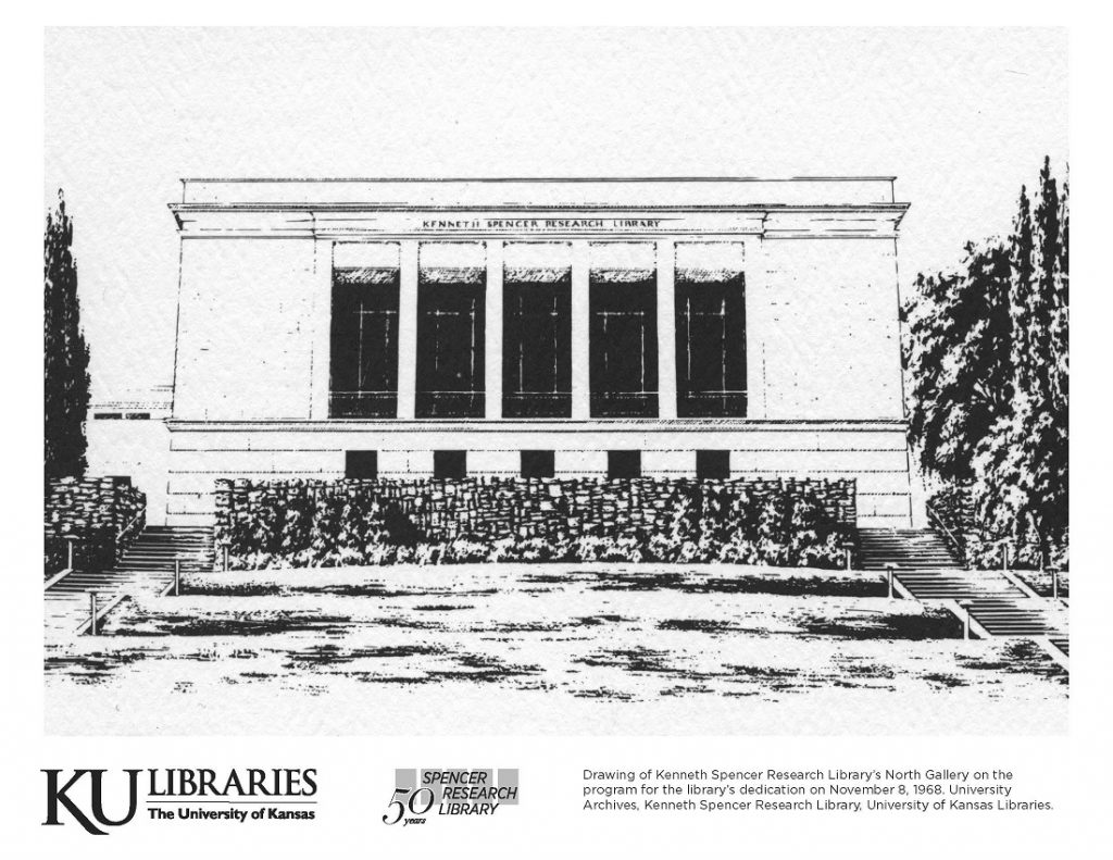 Spencer Research Library image in the KU Libraries coloring book, 2019