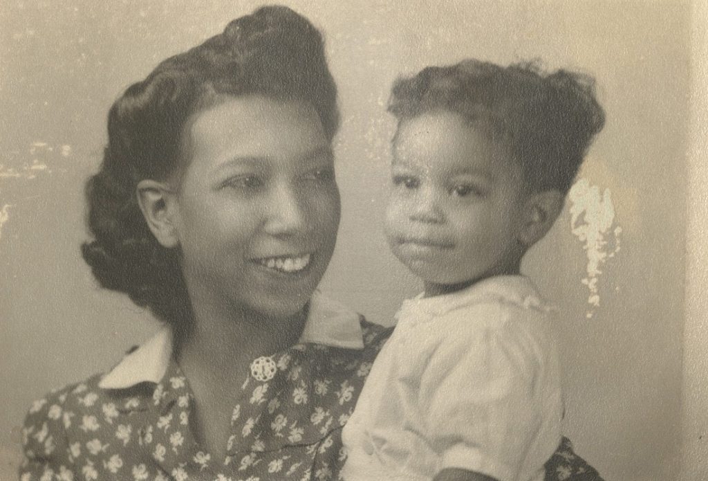 Photograph of Thelma (Scott) Venerable and Delbert Venerable in California, 1944