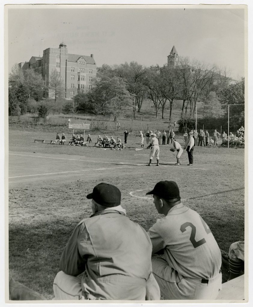 Photograph of a KU baseball game, 1950s