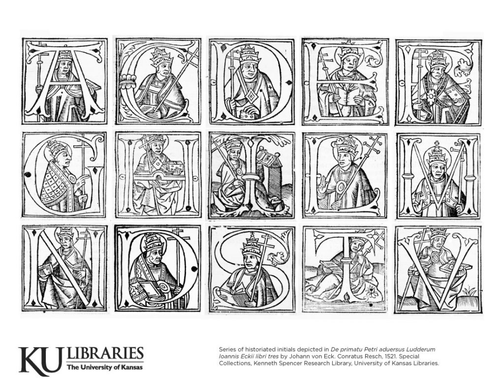 Spencer Research Library image in the KU Libraries coloring book, 2020