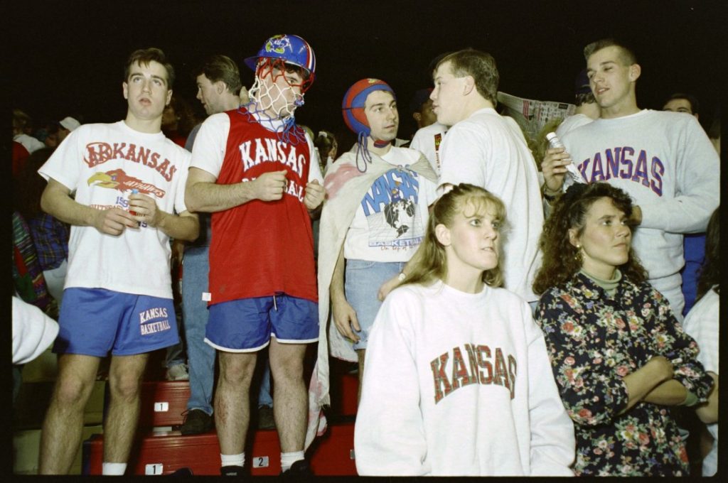 Photograph of KU basketball fans, 1991-1992