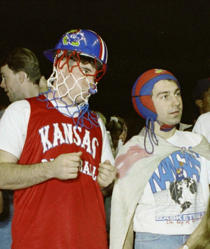 Photograph of KU basketball fans, 1991-1992