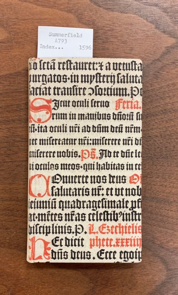 The cover of the Index librorum prohibitorum, 1596