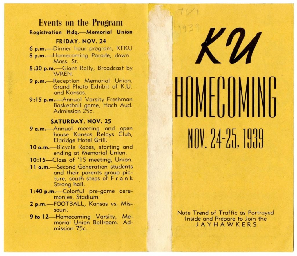 Kenneth Spencer Research Library Blog Throwback Thursday Homecoming Edition