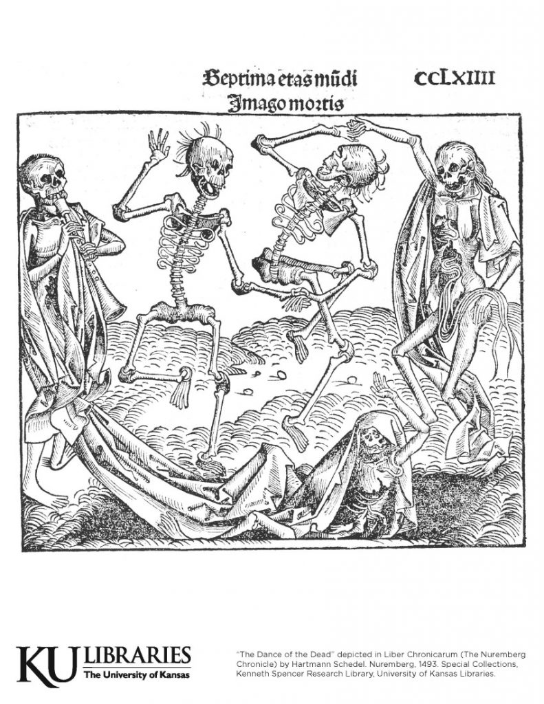 "The Dance of the Dead" in The Nuremberg Chronicle, 1493