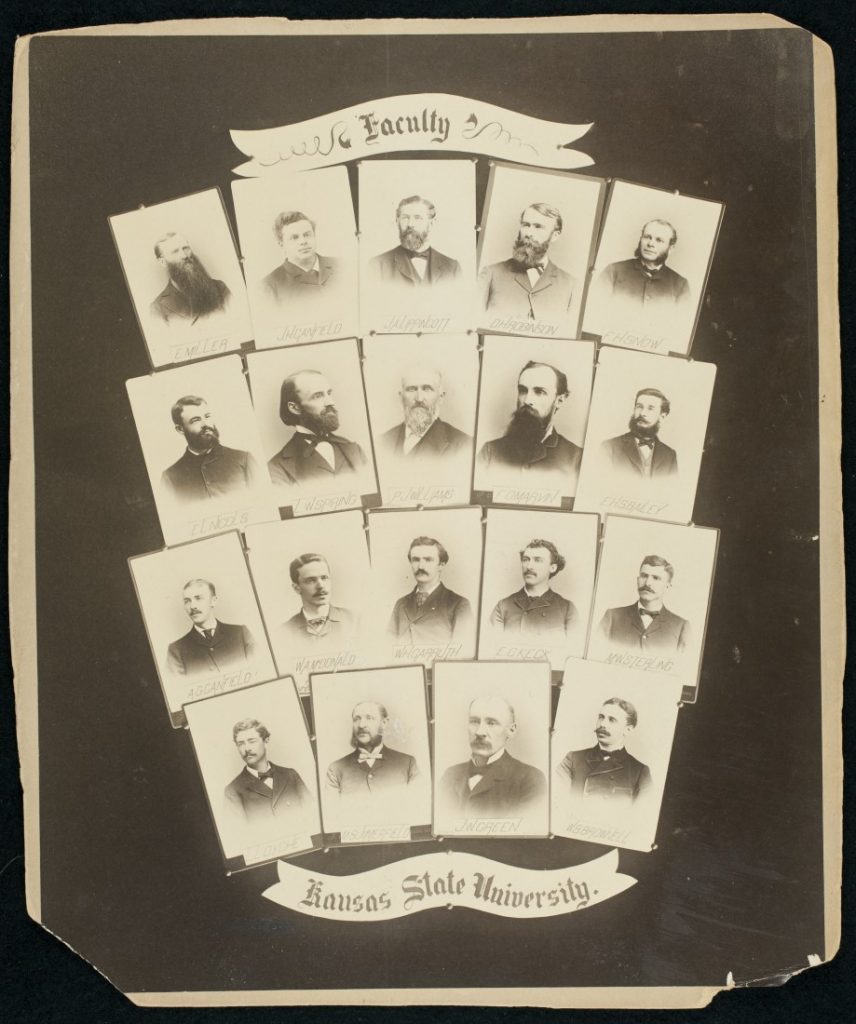 Photographs of the University of Kansas faculty, 1885