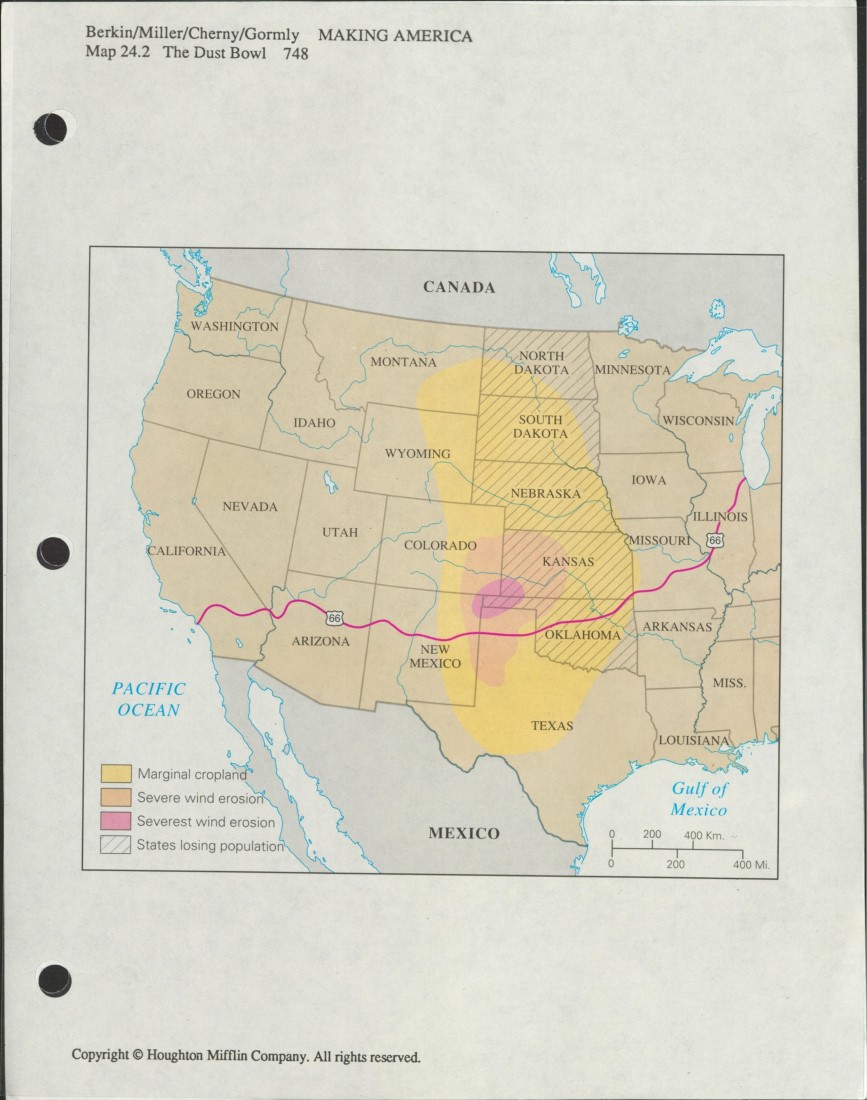 dust bowl map