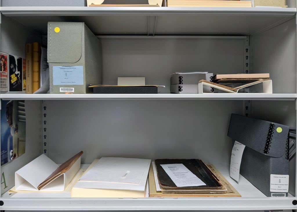 Items in special collections conservator's cabinet.