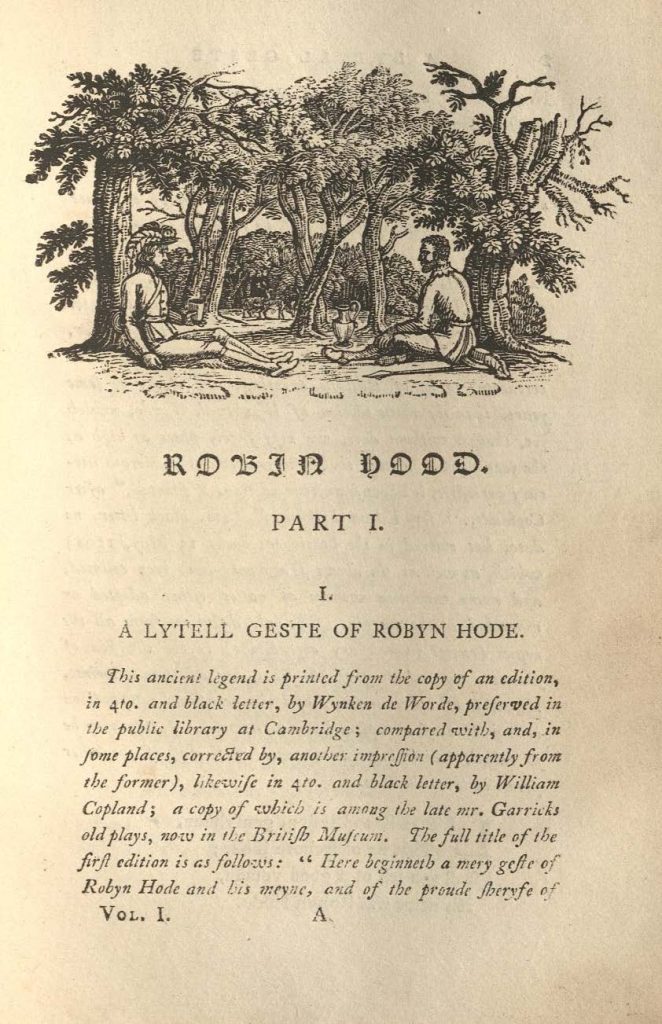 This image has text, plus a black-and-white sketch of two men sitting under trees.