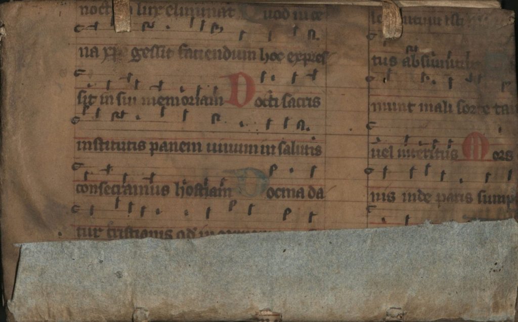 Piece of medieval sheet music.