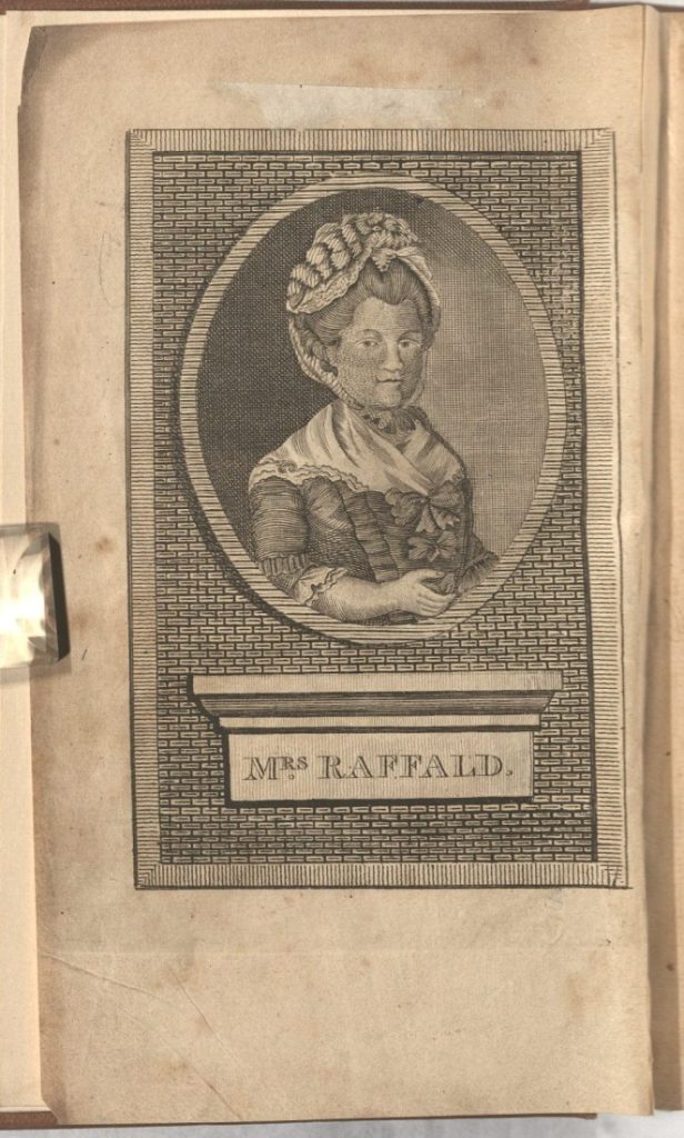 Black-and-white portrait of the author, Elizabeth Raffald.